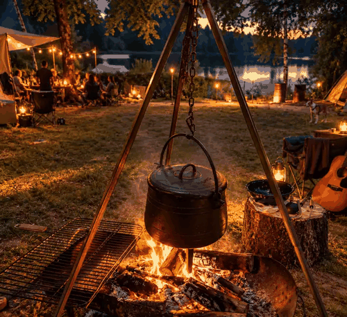 Ambiance réaliste du week-end à Mervent
